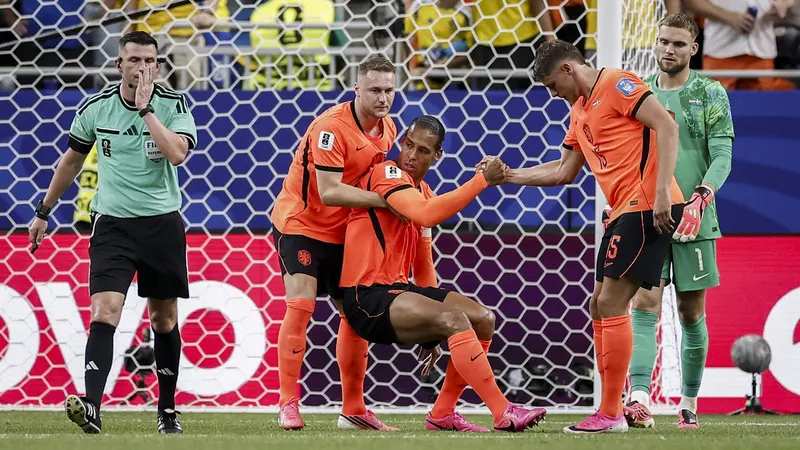 Netherlands' 5-1 Win Over Sweden Marred by Van Dijk Injury Scare